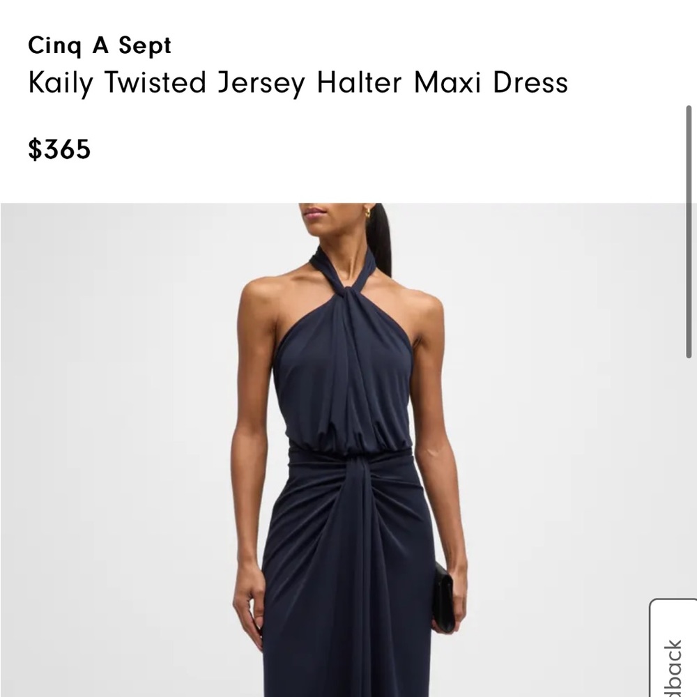 Cinq a sept Kaily twisted halter maxi dress looks brand new only worn once!
